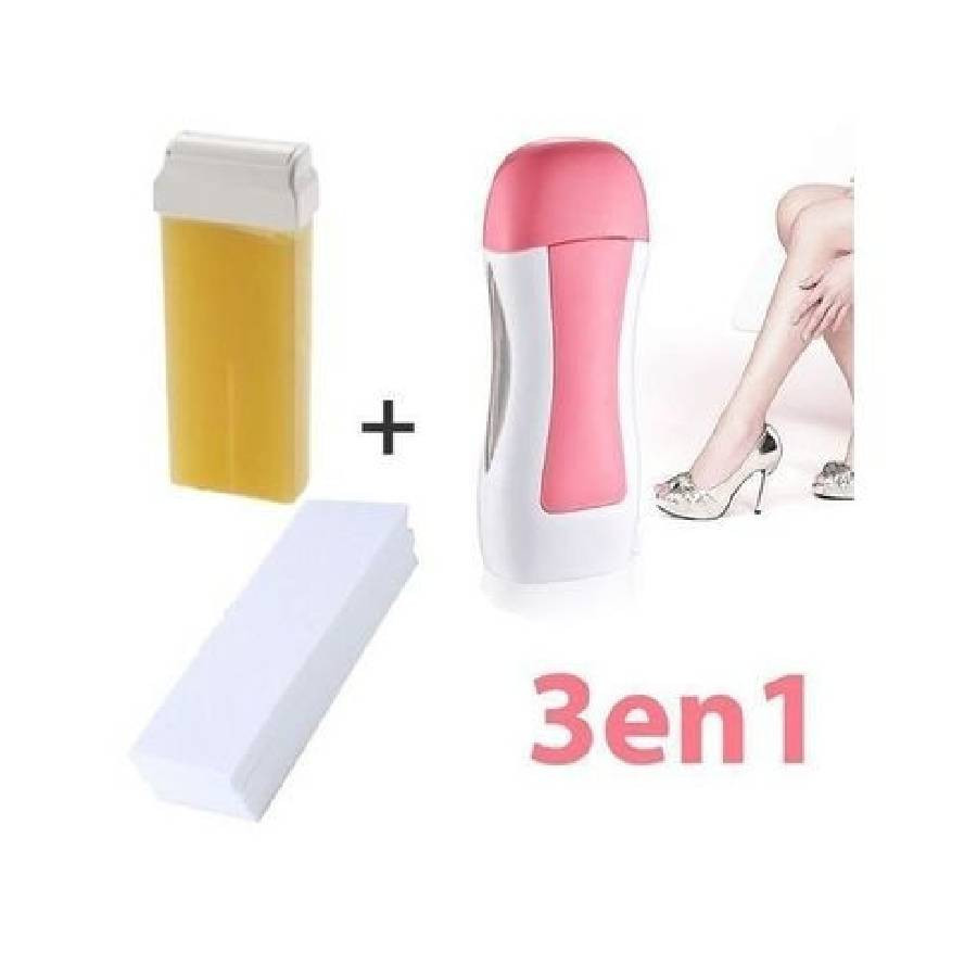 Kit complet d’épilation : cire + cartouche + 100 bandes