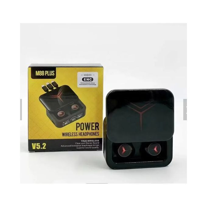 ÉCOUTEURS SANS FIL BLUETOOTH V5.3 ET POWERBANK TELEPHONE – M88 PLUS