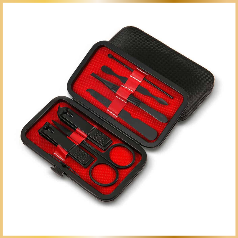 Kit Manucure Pédicure 7-en-1 en Acier Inoxydable