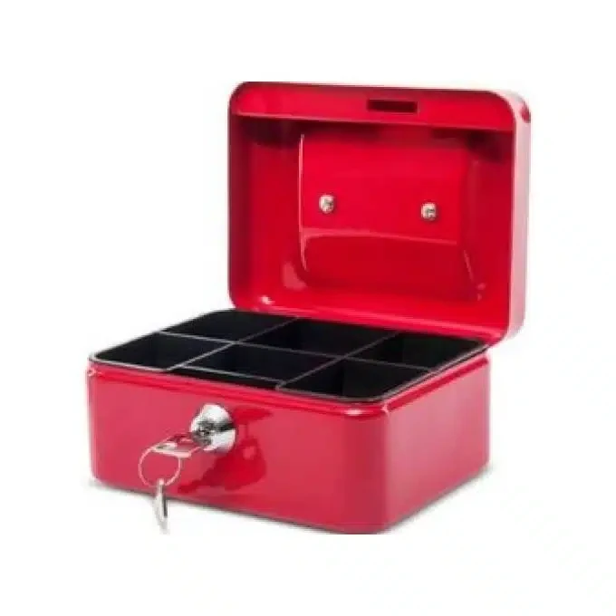 Caisse à monnaie – Coffre fort – Boîte de rangement – 200*160*90 mm- Couleur Rouge – Bleu- Noir