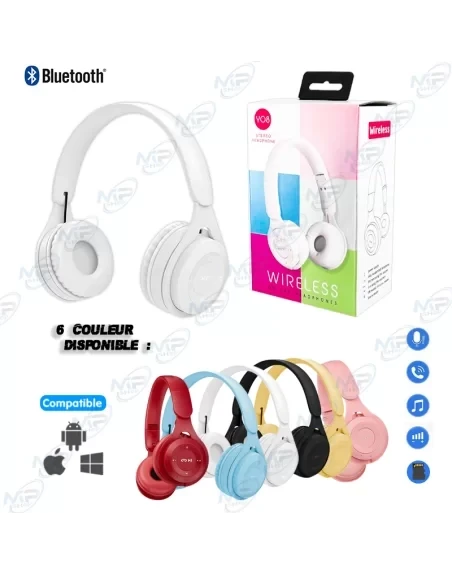 Casque Bluetooth Y08 WIRELESS