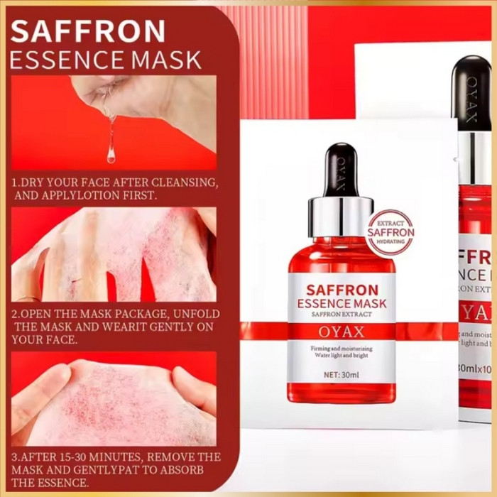 Masque Facial Oyax au Safran Unidose Soin Éclat et Revitalisant