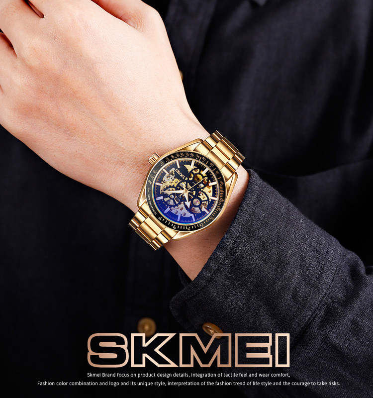 Montre-bracelet mécanique automatique, point Shoous, creux, mode, 9194