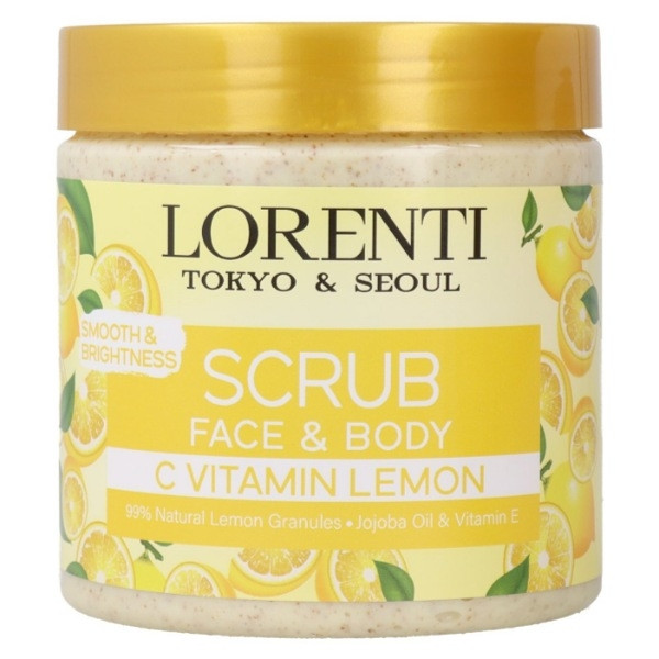 LORENTI – Scrub Vitamine C – Gommage Visage & Corps au Citron - 500 ML