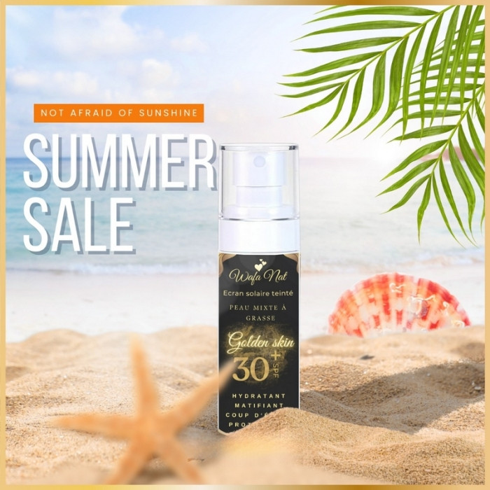 Écran Teinté SPF30+ Peau Mixte-Grasse – Golden Skin