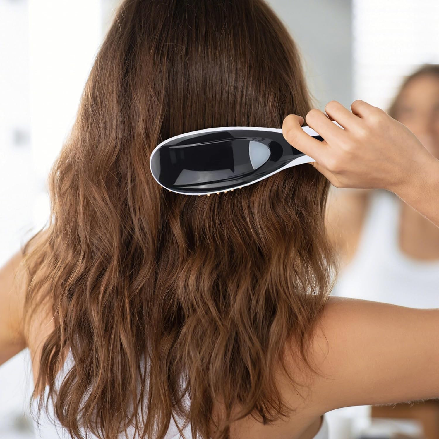 Peigne de Massage électrique, thérapie à la lumière bleue et rouge, Vibration, Massage des cheveux, brosse du cuir chevelu, Spray ionique négatif, masseur de croissance des cheveux