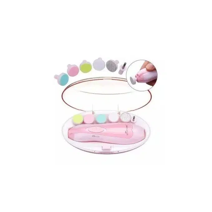 Kit Coupe-ongles Électrique pour Bébés et Enfants à Faible Bruit,Rose