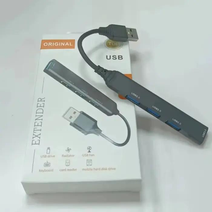 Station d’accueil USB 4-en-1 SX-36 – Hub USB 3.0 en alliage d’aluminium